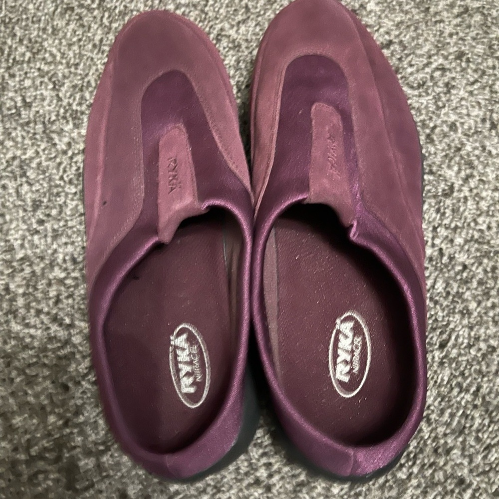 Ryka Purple Slip-On Suede Mule Clogs Shoes 10